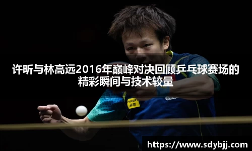 许昕与林高远2016年巅峰对决回顾乒乓球赛场的精彩瞬间与技术较量